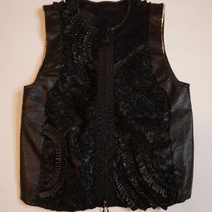 Aigner Black Leather Vest